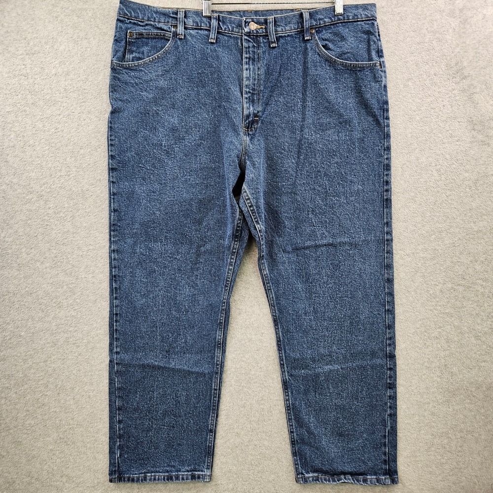 Heritage WRANGLER Dadcore STRETCH Straight Jeans Mens 44x30 99% Cotton